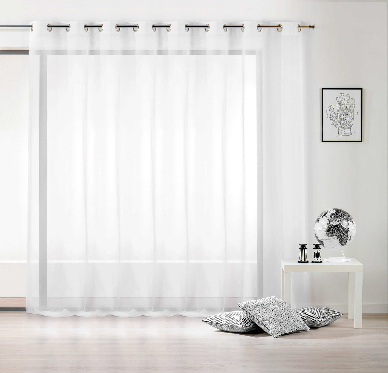 BRANDHÆMMENDE VOILE GARDINSTOF 420 CM