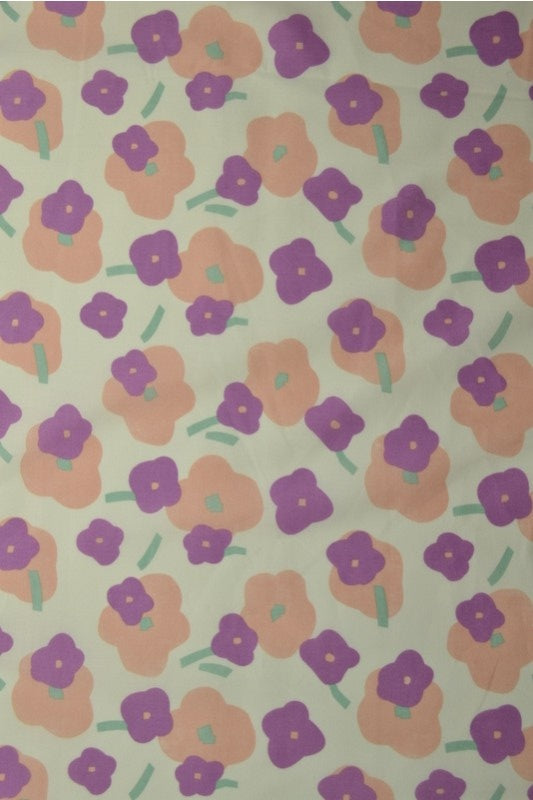 Bomuldspoplin med print