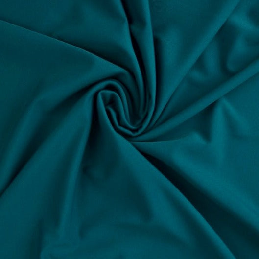 MØRK PETROLEUMSBLÅ LYCRA – 4-VEJS STRÆK & HURTIGTØRRENDE