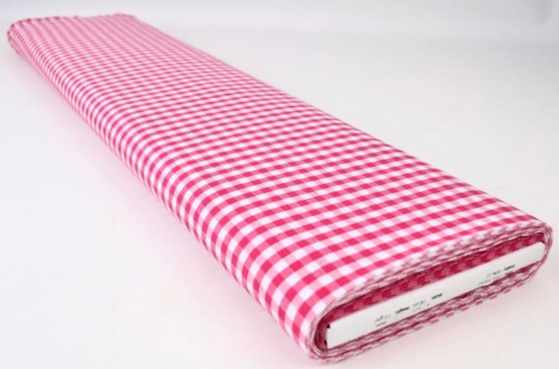 PINK 6,5 MM GINGHAM TERN – OEKO-TEX BOMULD, LET & ÅNDBAR