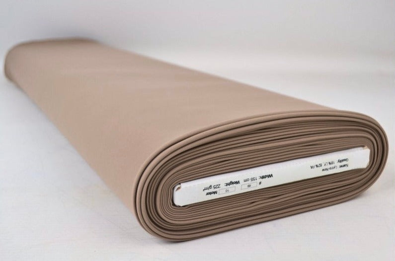 TAUPE LYCRA – 4-VEJS STRÆK & HURTIGTØRRENDE