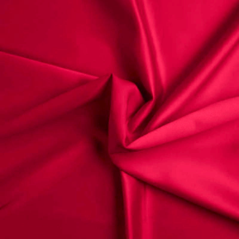 RUBINRØD MAT SATIN MED STRÆK – 2-VEJS STRÆK & MAT GLANS