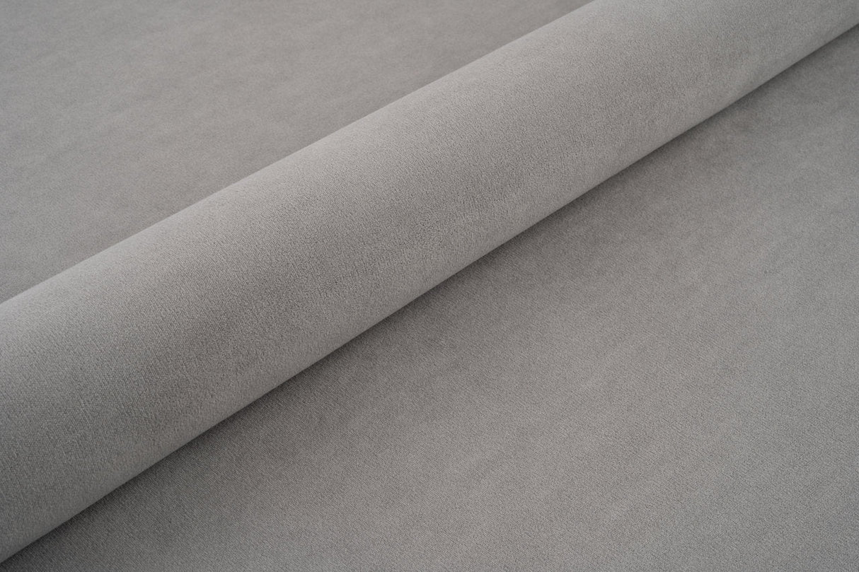 STENGRÅ TYK MAT VELOUR MØBELSTOF MED FLEECEBAGSIDE