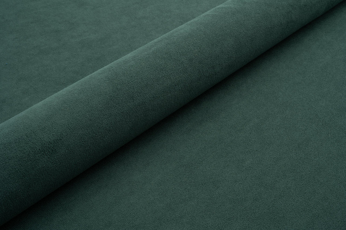 MØRKEGRØN TYK MAT VELOUR MØBELSTOF MED FLEECEBAGSIDE