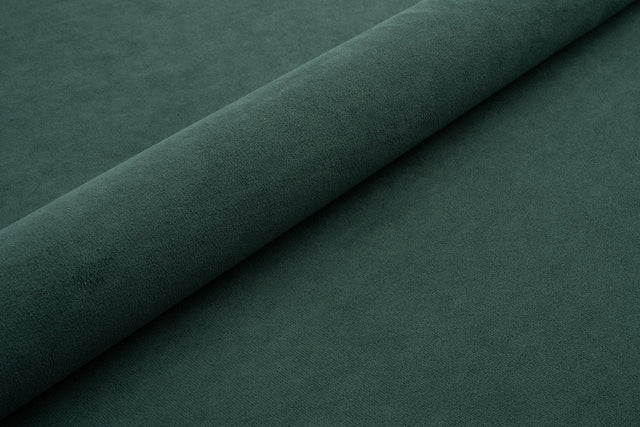 MØRKEGRØN TYK MAT VELOUR MØBELSTOF MED FLEECEBAGSIDE