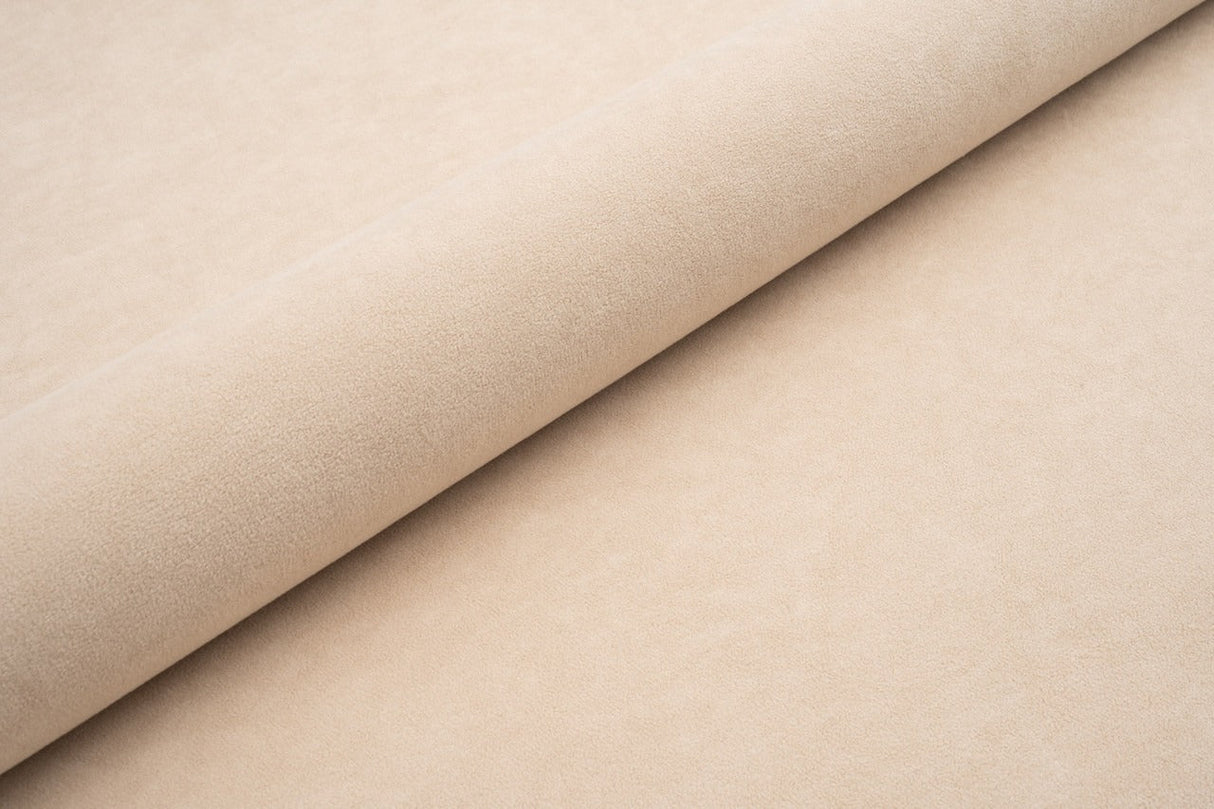 BEIGE TYK MAT VELOUR MØBELSTOF MED FLEECEBAGSIDE