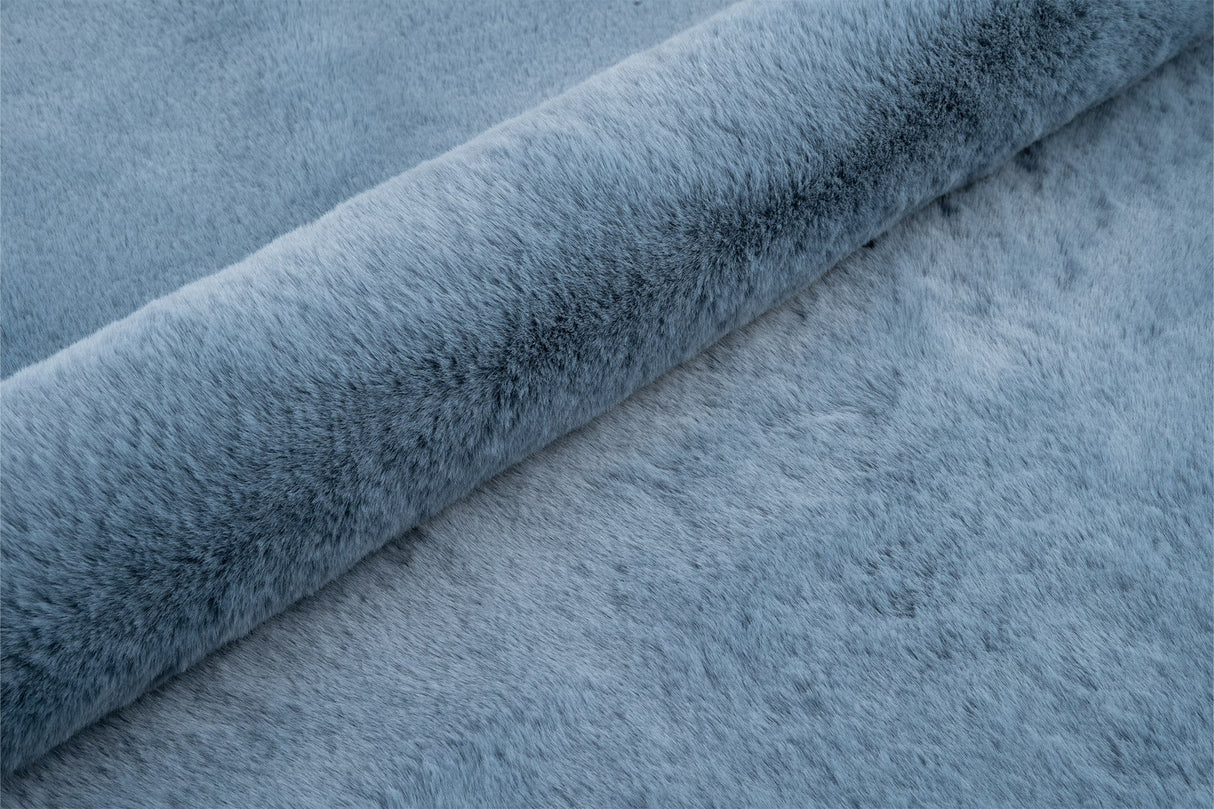 BLÅ BUNNY MØBELSTOF – IMITERET PELS