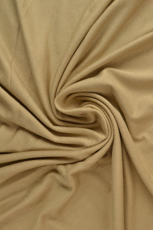 MØRK BEIGE VISKOSE JERSEY – BLØD, ÅNDBAR & STRÆKBAR