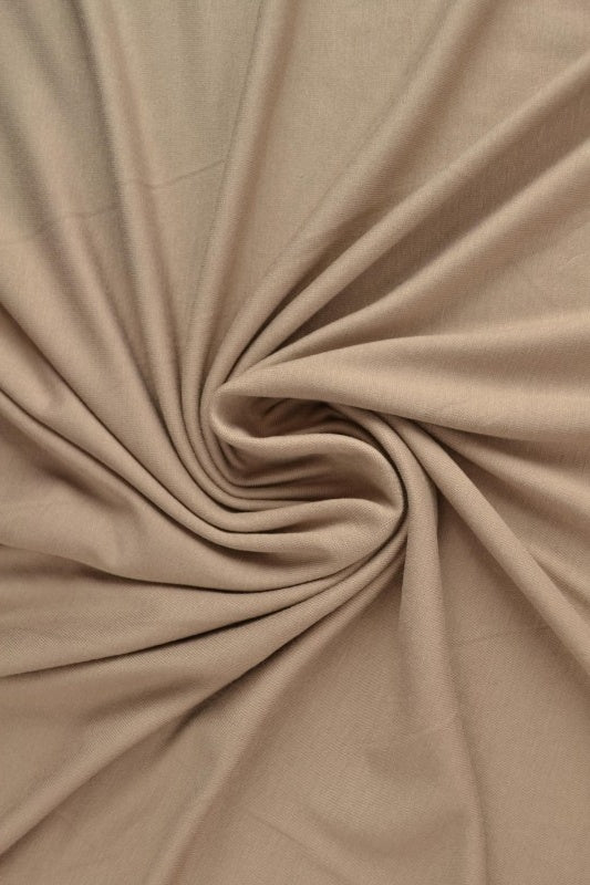 TAUPE VISKOSE JERSEY – BLØD, ÅNDBAR & STRÆKBAR