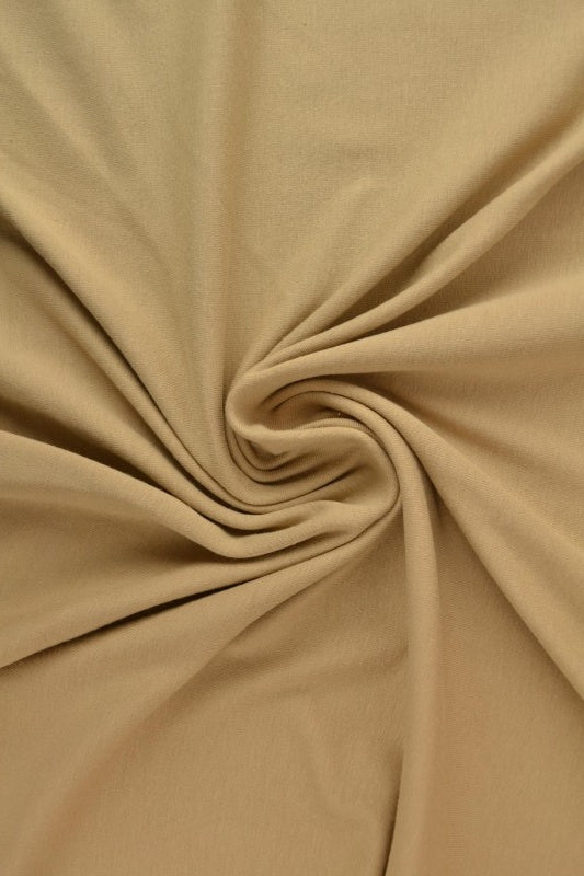 BEIGE BOMULDSJERSEY – NATURLIG, ÅNDBAR & STRÆKBAR