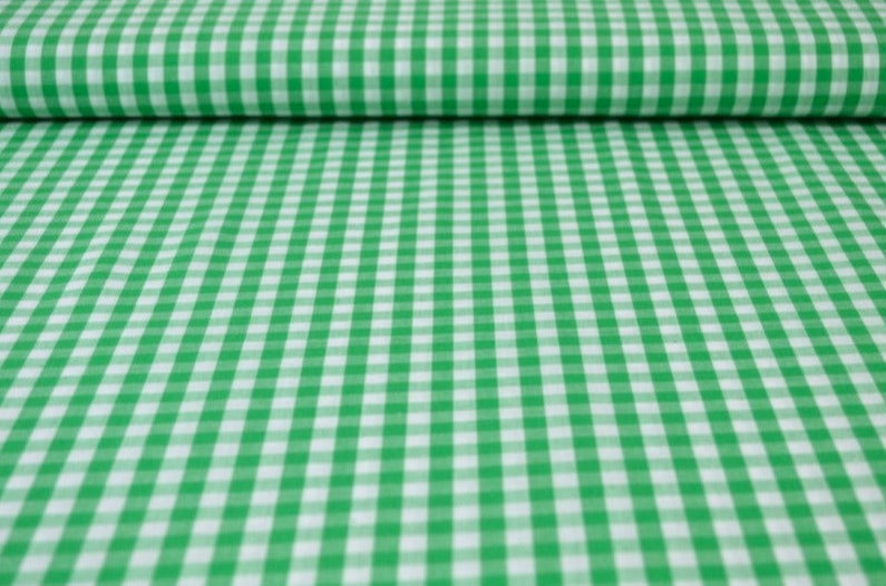 LYSEGRØN 6,5 MM GINGHAM TERN – OEKO-TEX BOMULD, LET & ÅNDBAR
