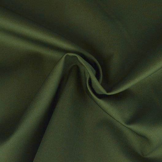 MØRK MOSGRØN BOMULDSTWILL – KRAFTIG & FORMSTABIL