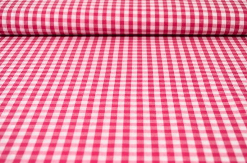 PINK 6,5 MM GINGHAM TERN – OEKO-TEX BOMULD, LET & ÅNDBAR