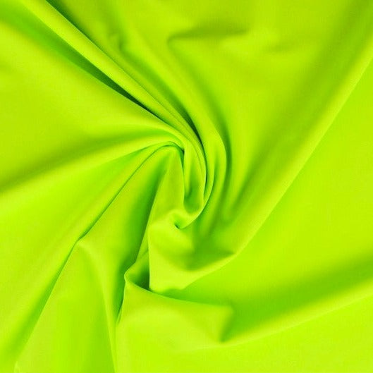 NEON LIMEGRØN LYCRA – 4-VEJS STRÆK & HURTIGTØRRENDE