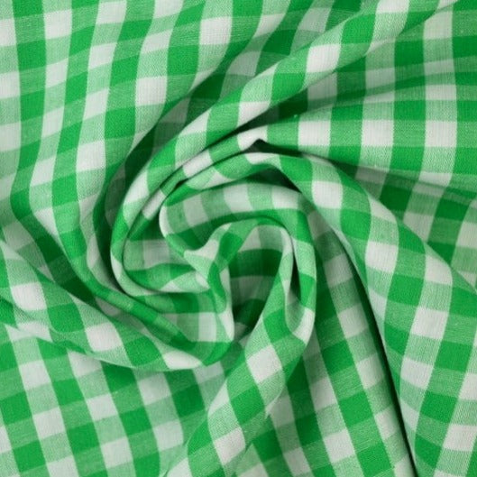LYSEGRØN 6,5 MM GINGHAM TERN – OEKO-TEX BOMULD, LET & ÅNDBAR