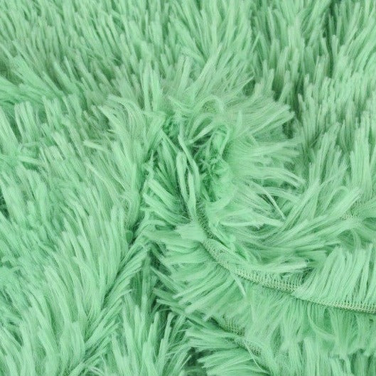 MINTGRØN LANGHÅRET PLYS – 30 MM LUV & ENVEJS STRÆK