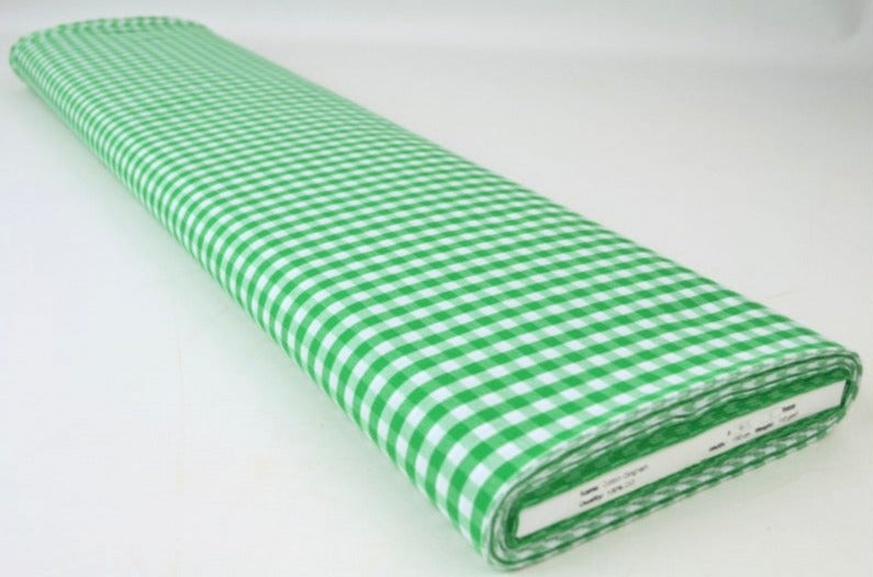 LYSEGRØN 6,5 MM GINGHAM TERN – OEKO-TEX BOMULD, LET & ÅNDBAR