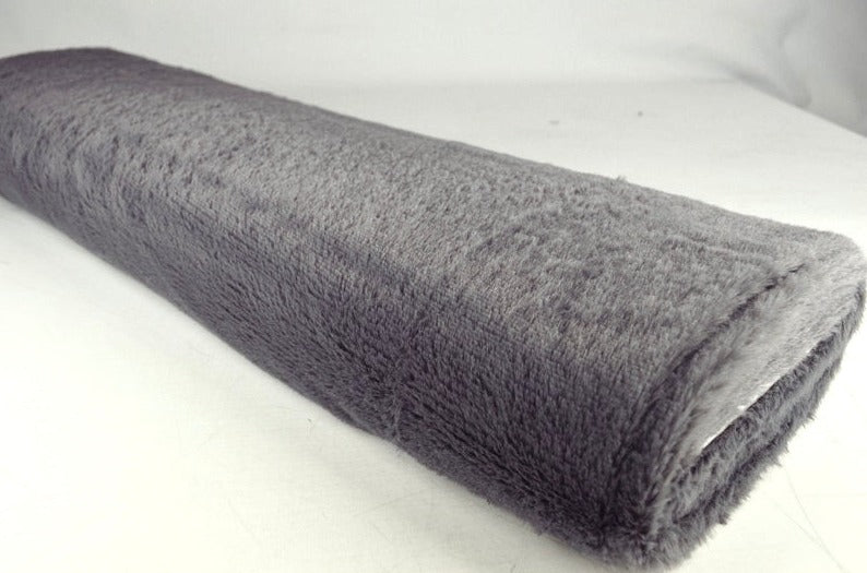 MØRKEGRÅ BLØD PLYS – 10 MM LUV & ENVEJS STRÆK