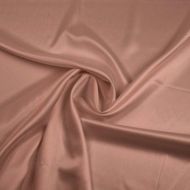 VINTAGE ROSA SILKE SATIN MED LET STRÆK – BLØD GLAT OVERFLADE