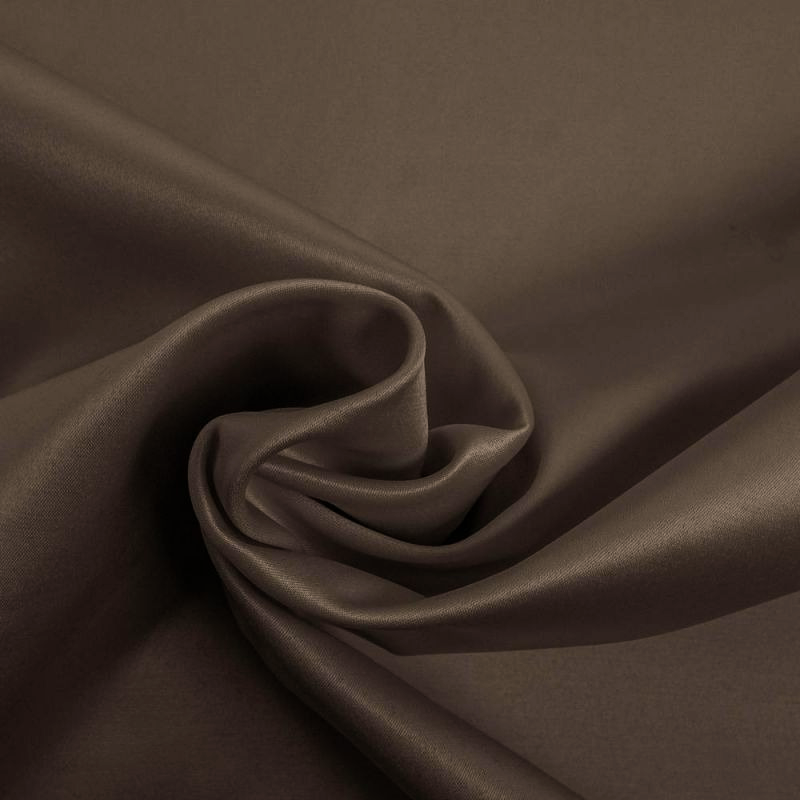 KAFFEBRUN SELENA TUNG BRUDESATIN MED LET STRÆK