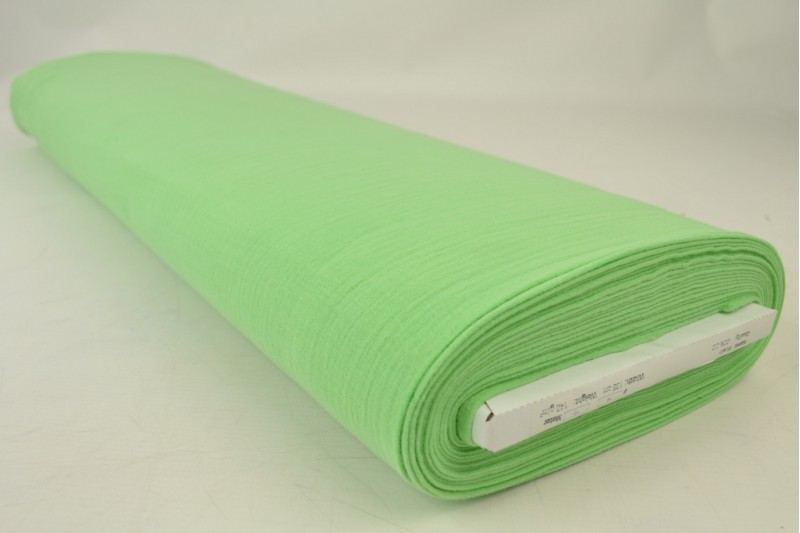 LIMEGRØN DOUBLE GAUZE MUSSELIN – BLØD & ÅNDBAR