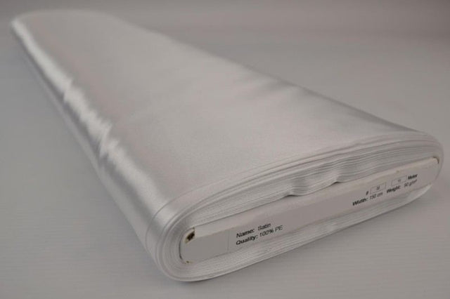 HVID SATIN STOF – LET & GLANSFULDT