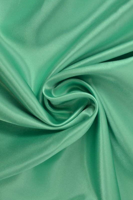 MINTGRØN SATIN STOF – LET & GLANSFULDT