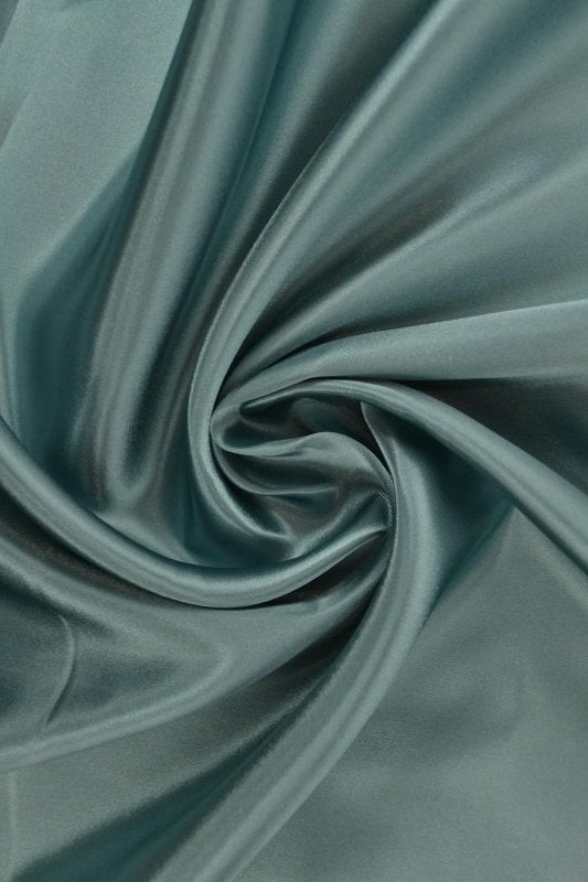 VINTAGE GRØN SATIN STOF – LET & GLANSFULDT