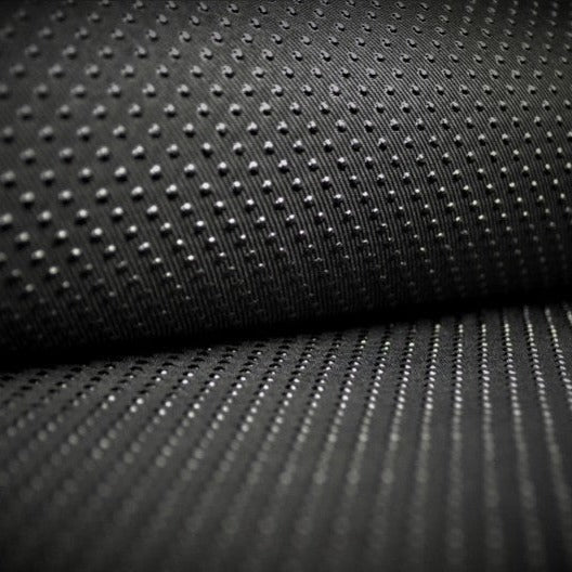 SORT SKRIDSIKKERT STOF – KNOPPER, TÆTVÆVET & UDEN STRÆK