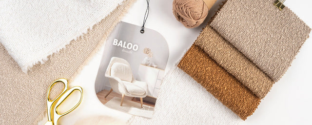 KLAR OPTISK HVID BALOO BOUCLÉ MØBELSTOF – TEDDY-STRUKTUR & EKSTREM SLIDSTYRKE