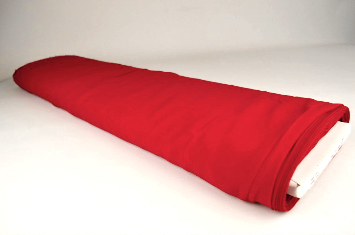 RØD CHIFFON – LET, GENNEMSIGTIG & MED FLOT FALD