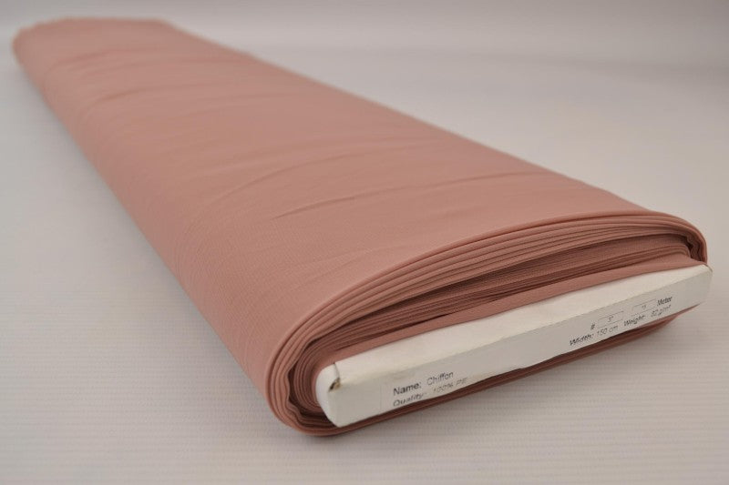 VINTAGE PINK CHIFFON – LET, GENNEMSIGTIG & MED FLOT FALD