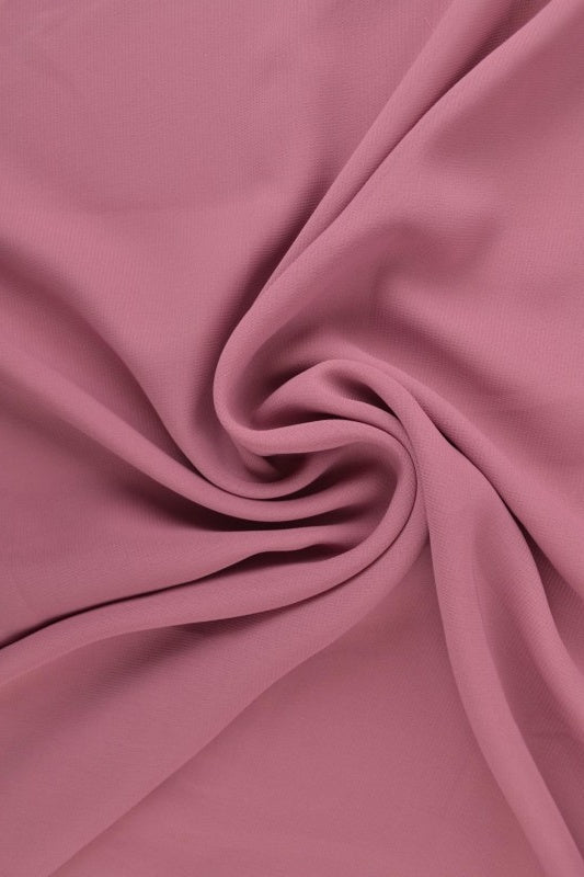 MØRK VINTAGE LILLA CHIFFON – LET, GENNEMSIGTIG & MED FLOT FALD