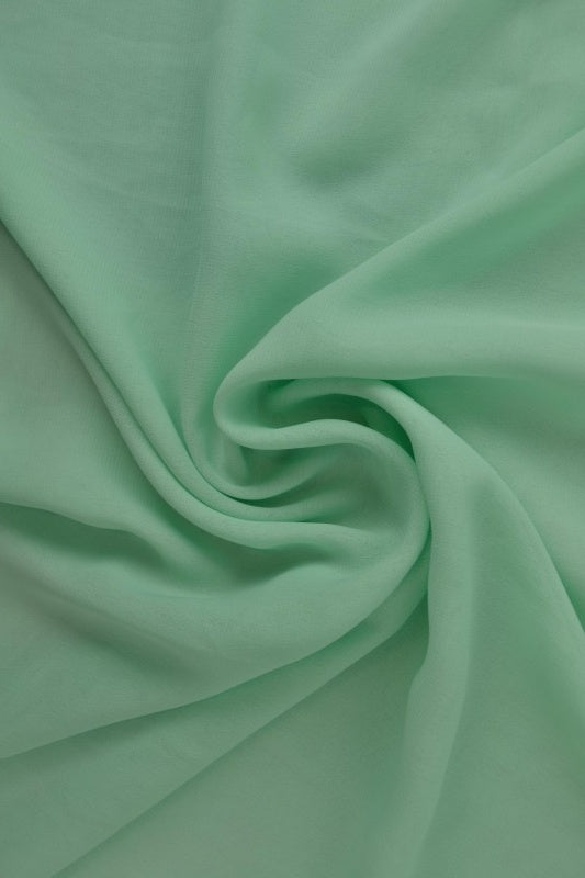 LYS MINT CHIFFON – LET, GENNEMSIGTIG & MED FLOT FALD