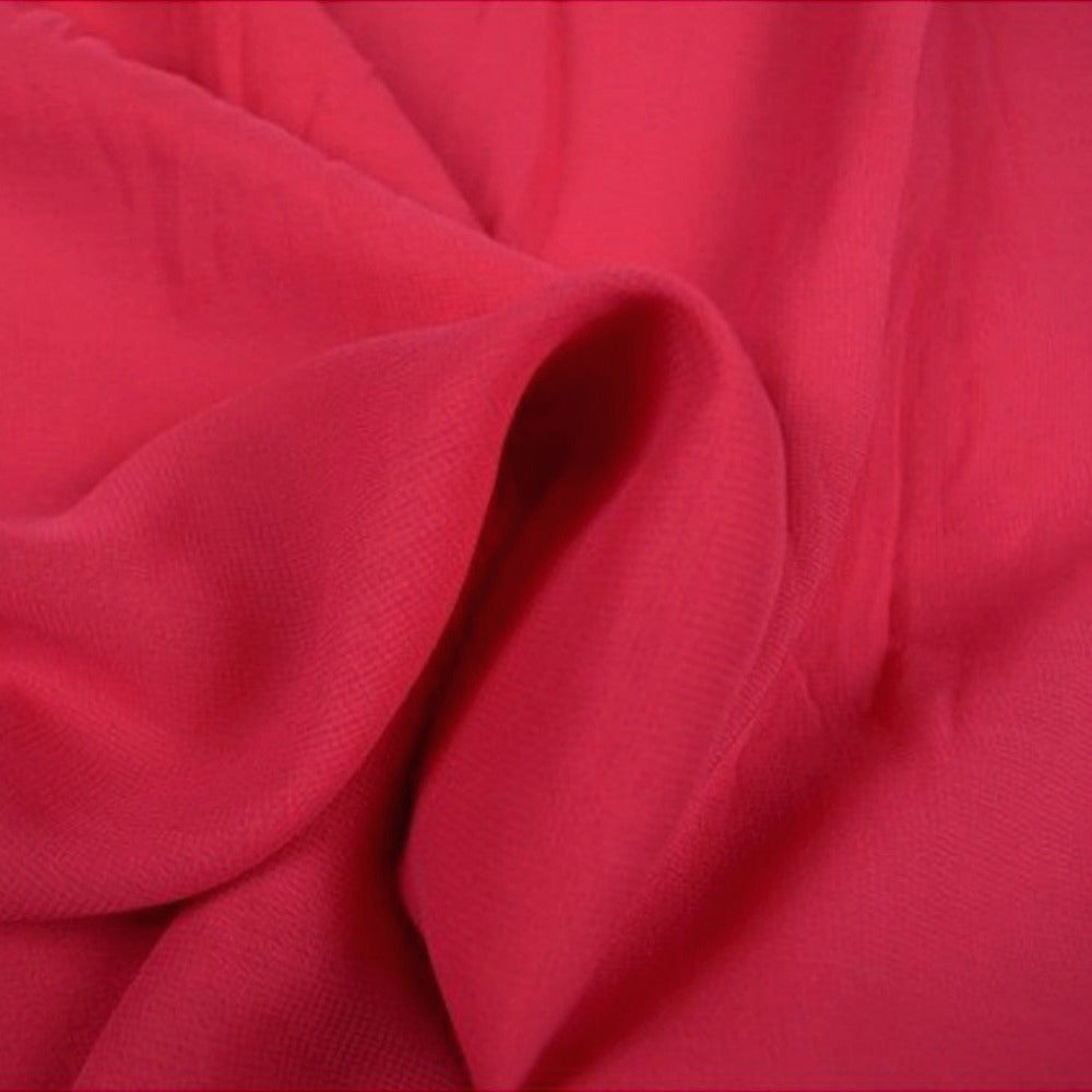 FUCHSIA PINK CHIFFON – LET, GENNEMSIGTIG & MED FLOT FALD