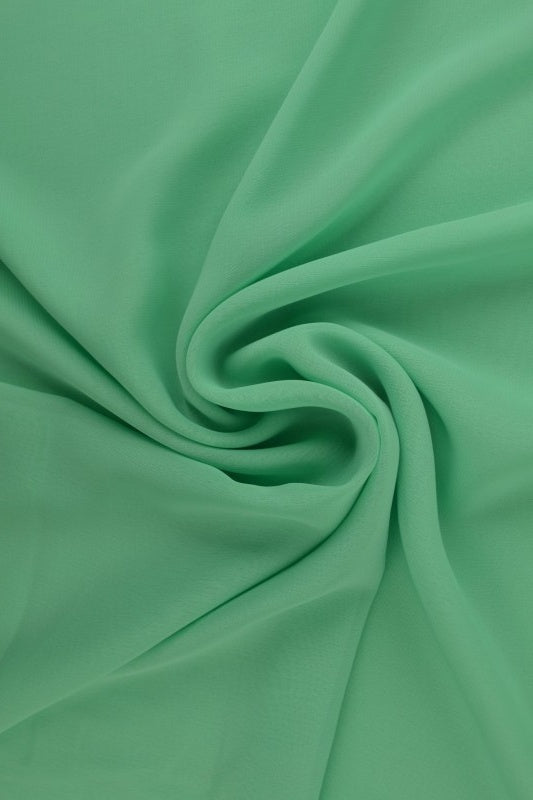 MINT GRØN CHIFFON – LET, GENNEMSIGTIG & MED FLOT FALD