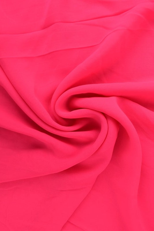 NEON PINK CHIFFON – LET, GENNEMSIGTIG & MED FLOT FALD