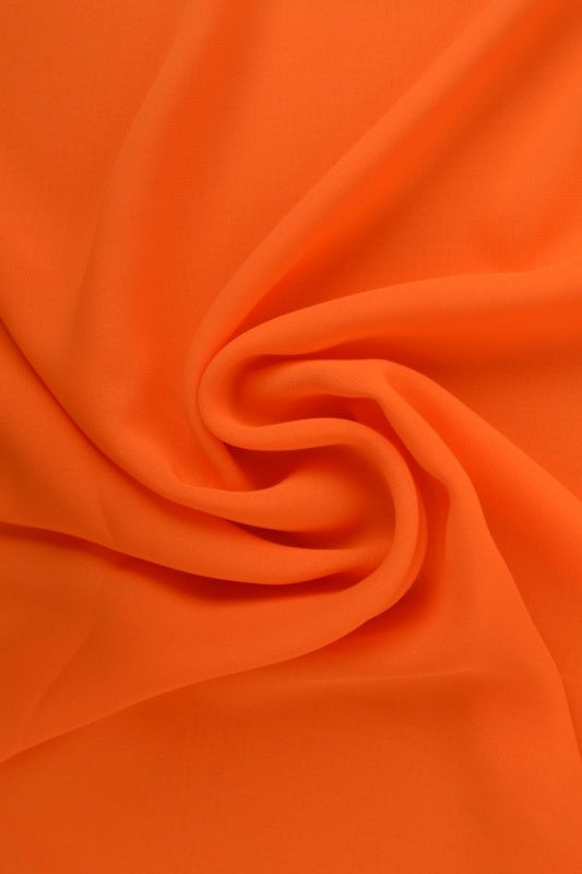 ORANGE CHIFFON – LET, GENNEMSIGTIG & MED FLOT FALD