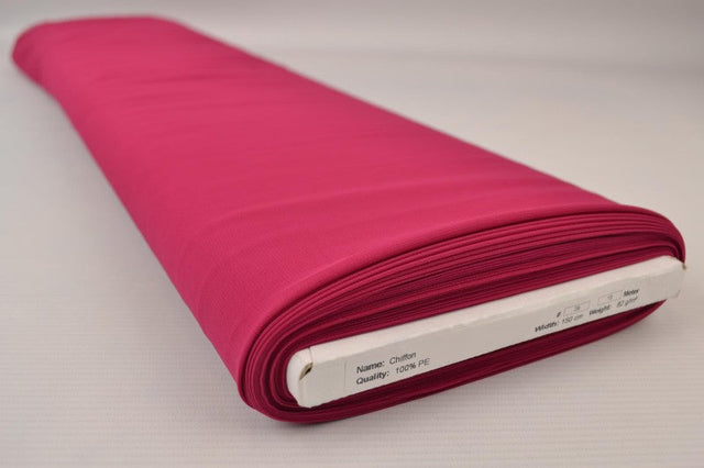 VINRØD CHIFFON – LET, GENNEMSIGTIG & MED FLOT FALD