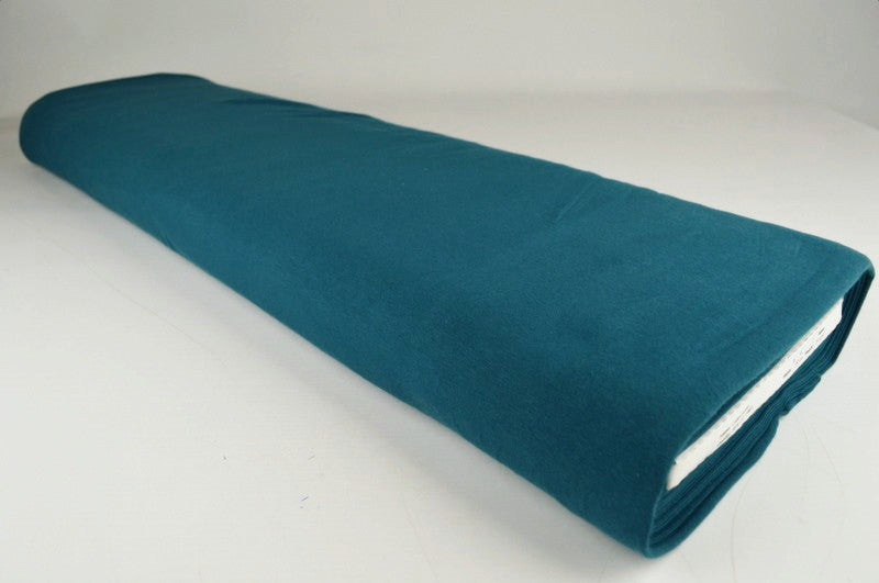 MØRK PETROLEUMSBLÅ BOMULDSJERSEY – NATURLIG, ÅNDBAR & STRÆKBAR