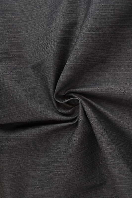 MØRKEGRÅ UVASKET DENIM MED STRÆK – 300 G/M²