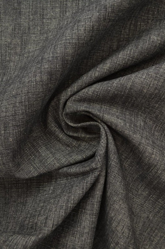 MELLEMGRÅ UVASKET DENIM MED STRÆK – 370 G/M²