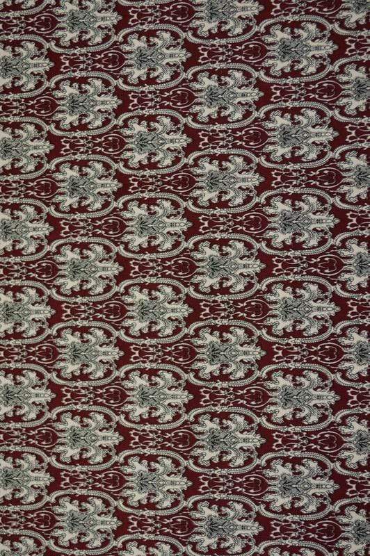 BORDEAUX BOMULD MED PRINT OG STRÆK