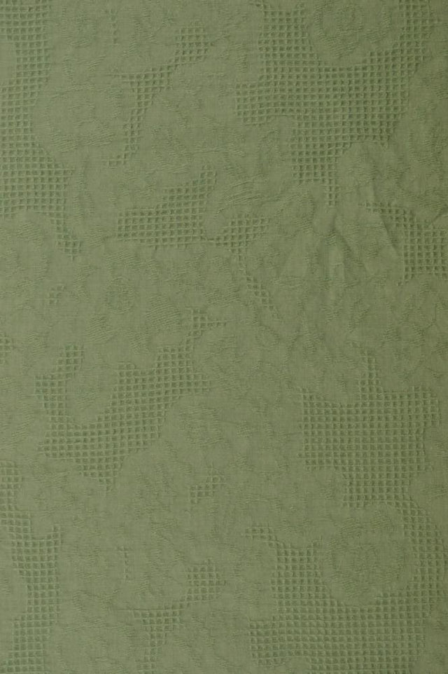 G&M Bomulds jacquard VINTAGE GRØN BOMULDS JACQUARD