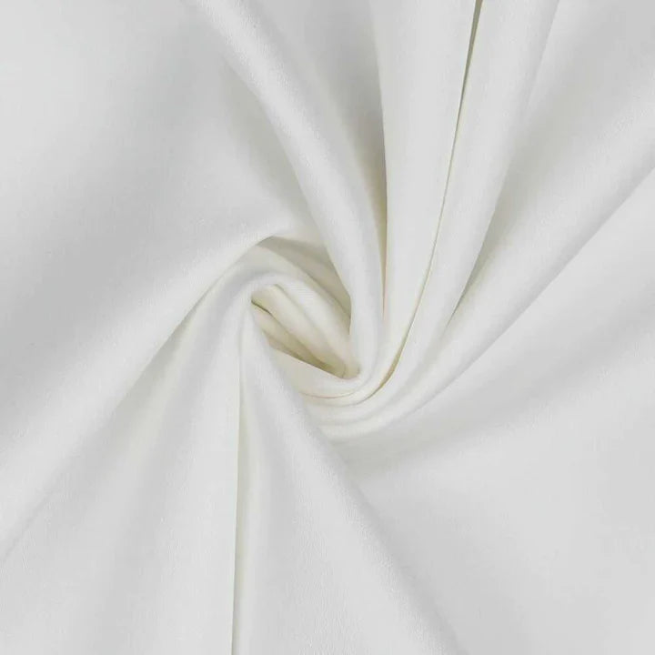 HVID BOMULDSSATIN MED STRÆK