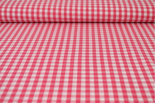 PINK 6,5 MM GINGHAM TERN – OEKO-TEX BOMULD, LET & ÅNDBAR