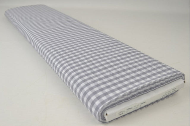 GRÅ 6,5 MM GINGHAM TERN – OEKO-TEX BOMULD, LET & ÅNDBAR