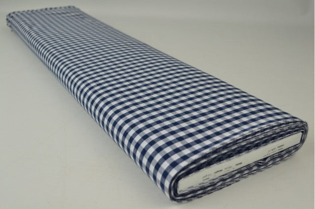 NAVY 6,5 MM GINGHAM TERN – OEKO-TEX BOMULD, LET & ÅNDBAR