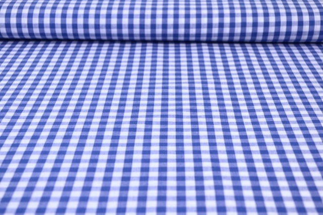 G&M Cotton Gingham Check 6,5 mm 6,5 MM TERNET GINGHAM BLÅ