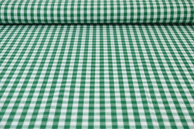 G&M Cotton Gingham Check 6,5 mm 6,5 MM TERNET GINGHAM GRØN